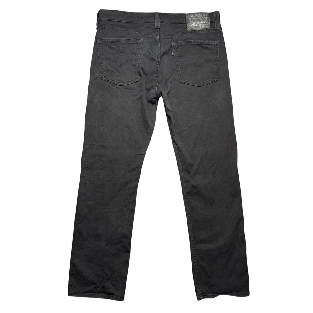 Levi's‎ Pants Mens 32 Black 513 Slim Straight Denim Jeans 06990-110